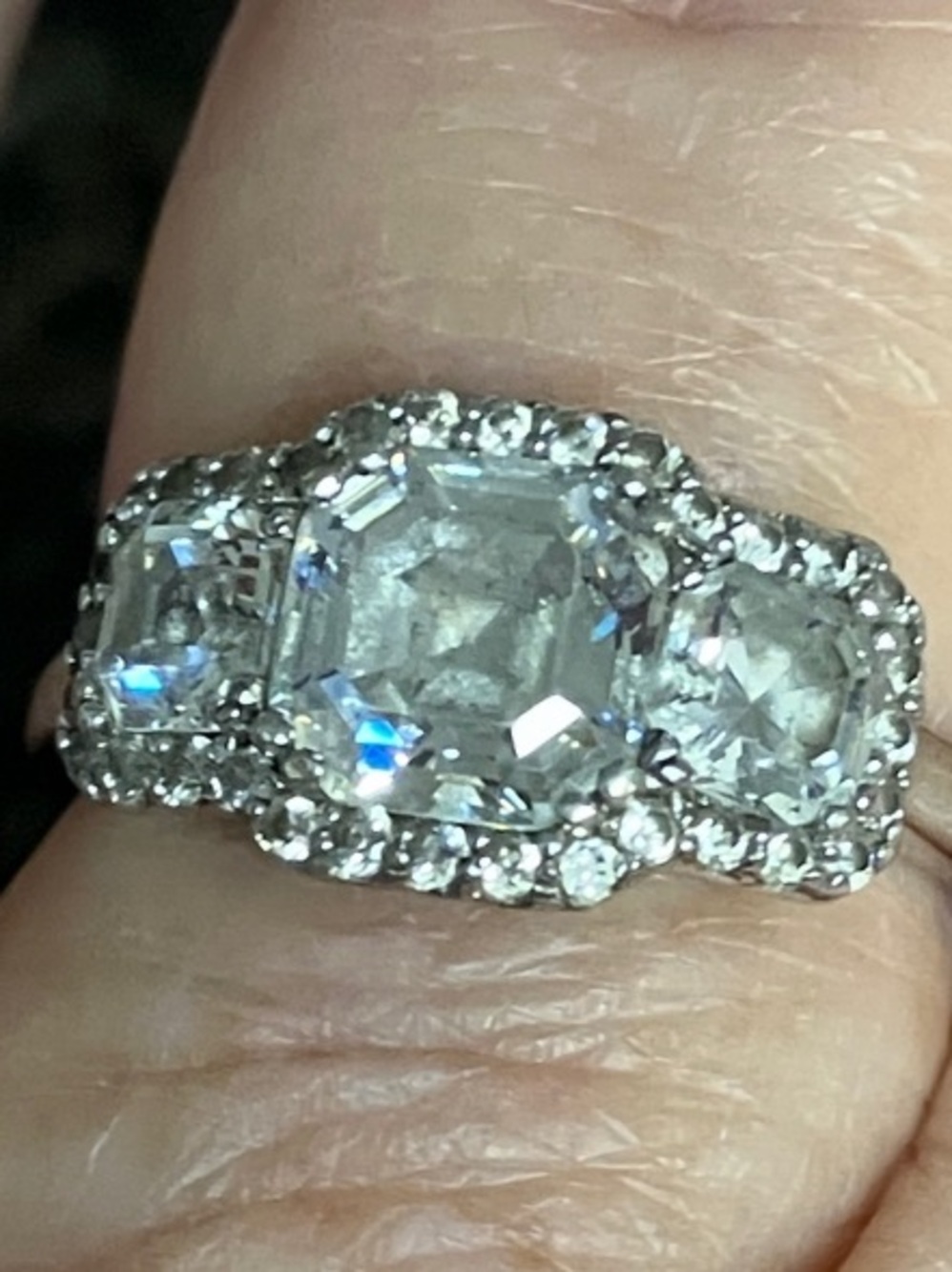 .925 sterling silver CZ ring 8